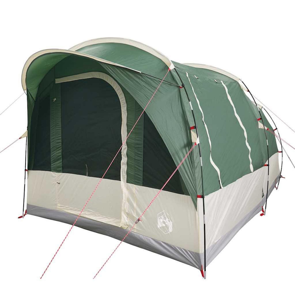 VIDAXL Tente de camping tunnel 3 personnes vert impermeable
