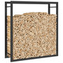 Voir la diapositive 5 : VIDAXL Portant de bois de chauffage Noir mat 80x28x86 cm Acier