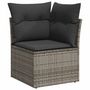 Voir la diapositive 4 : VIDAXL Salon de jardin 6 pcs avec coussins gris resine tressee