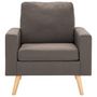 Voir la diapositive 3 : VIDAXL Fauteuil Taupe Tissu