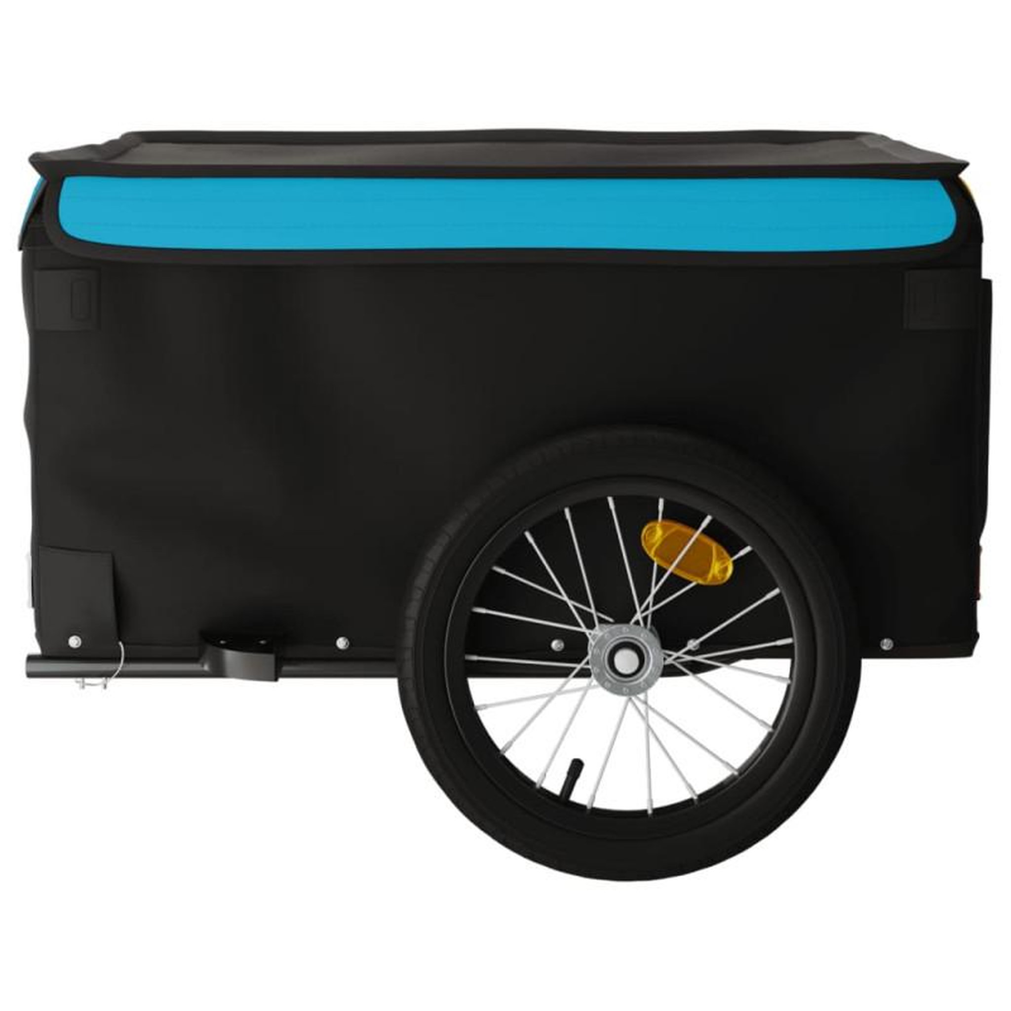 Voir la diapositive 6 : VIDAXL Remorque de vélo noir et bleu 45 kg fer