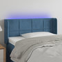 Voir la diapositive 1 : VIDAXL Tete de lit a LED Bleu fonce 103x16x78/88 cm Velours