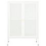 Voir la diapositive 3 : VIDAXL Buffet Blanc 75x35x105 cm Acier et verre