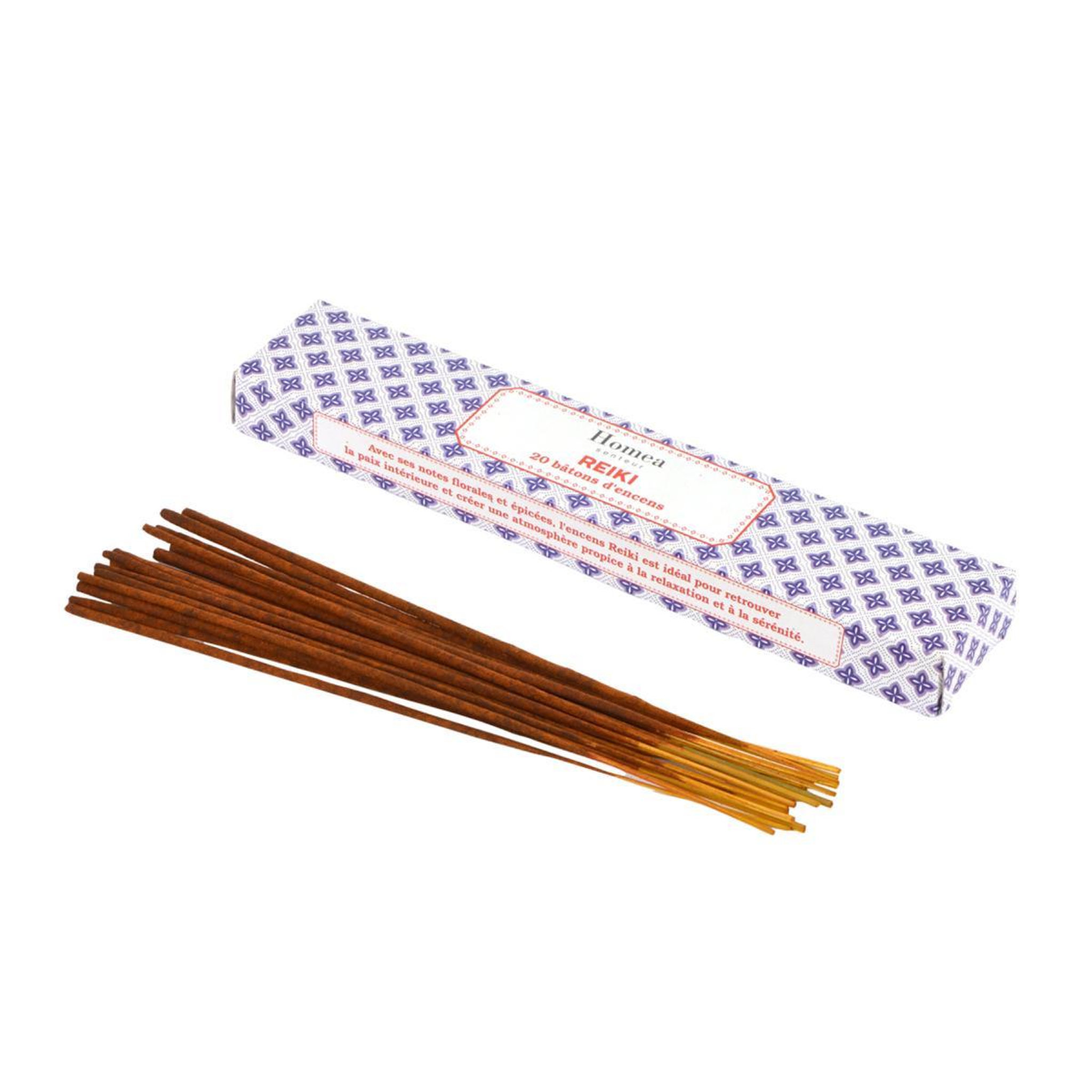 HOMEA Lot de 20 bâtons d'encens  senteur  21cm reiki
