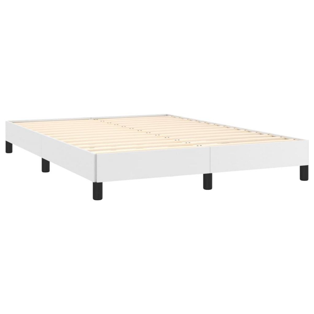 VIDAXL Cadre de lit sans matelas blanc 140x190 cm similicuir