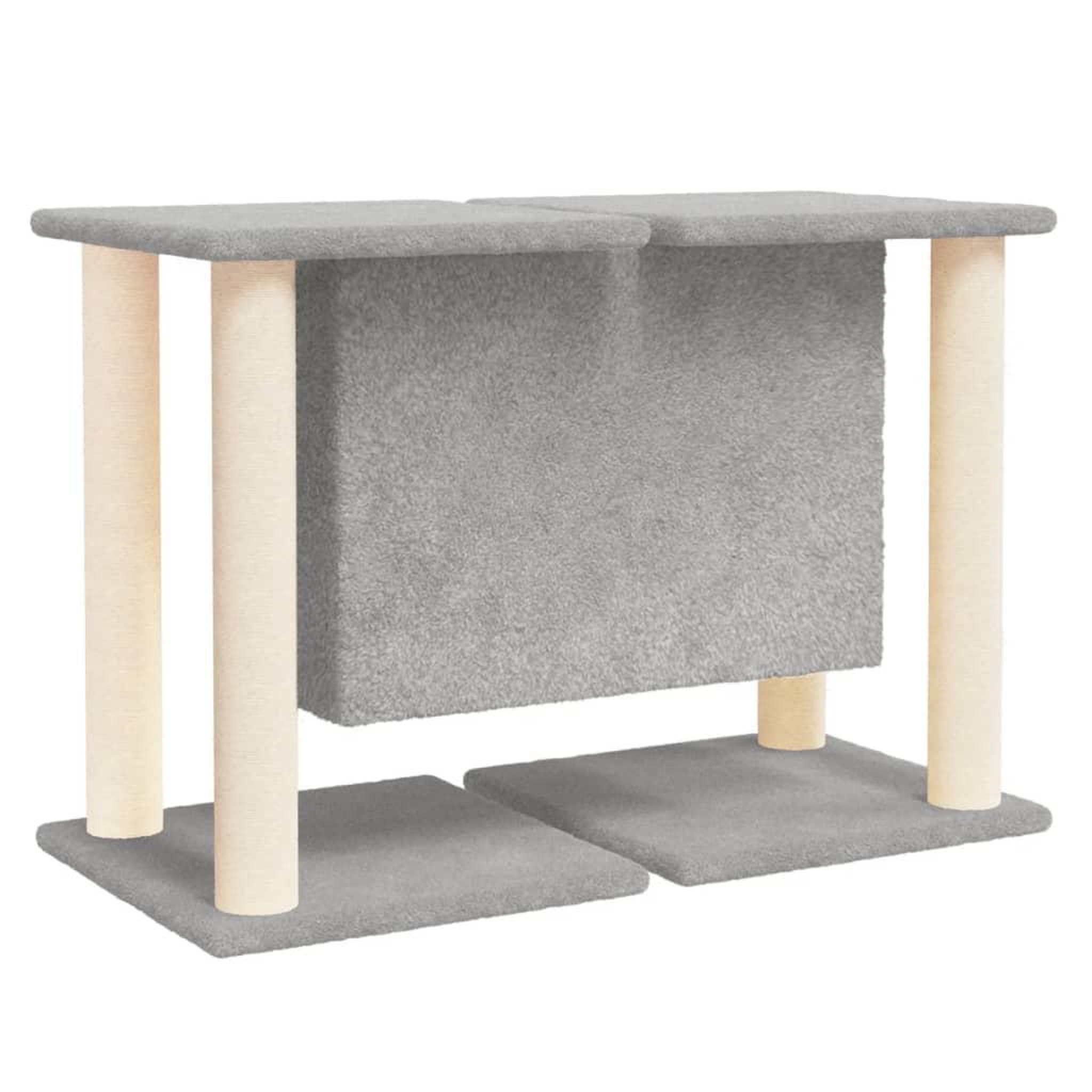 Voir la diapositive 5 : VIDAXL Arbre a chat avec griffoirs en sisal Gris clair 50 cm