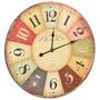 Voir la diapositive 3 : VIDAXL Horloge murale vintage Coloree 60 cm