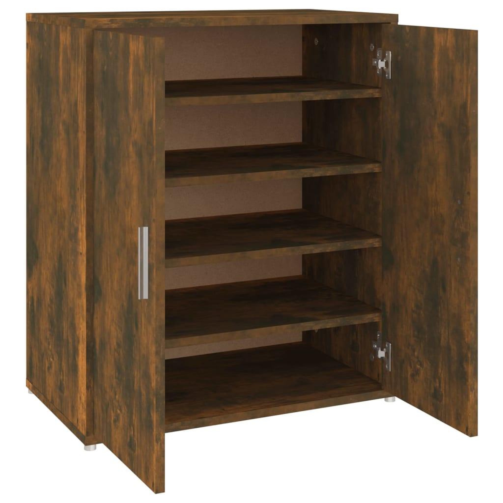 Voir la diapositive 2 : VIDAXL Meuble a chaussures Chene fume 60x35x70 cm Bois d'ingenierie