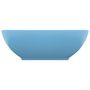 Voir la diapositive 3 : VIDAXL Lavabo ovale de luxe Bleu clair mat 40x33 cm Ceramique