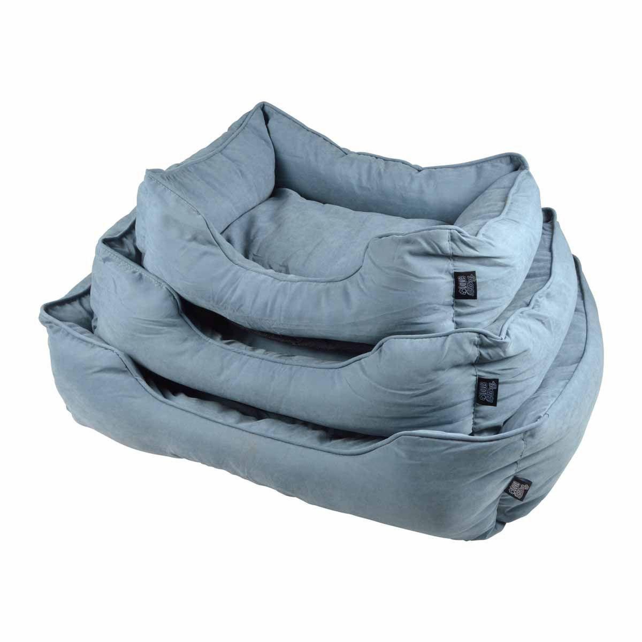 Voir la diapositive 1 : LOVE STORY Lot de 3 paniers pour chien & chat  softy  73cm gris