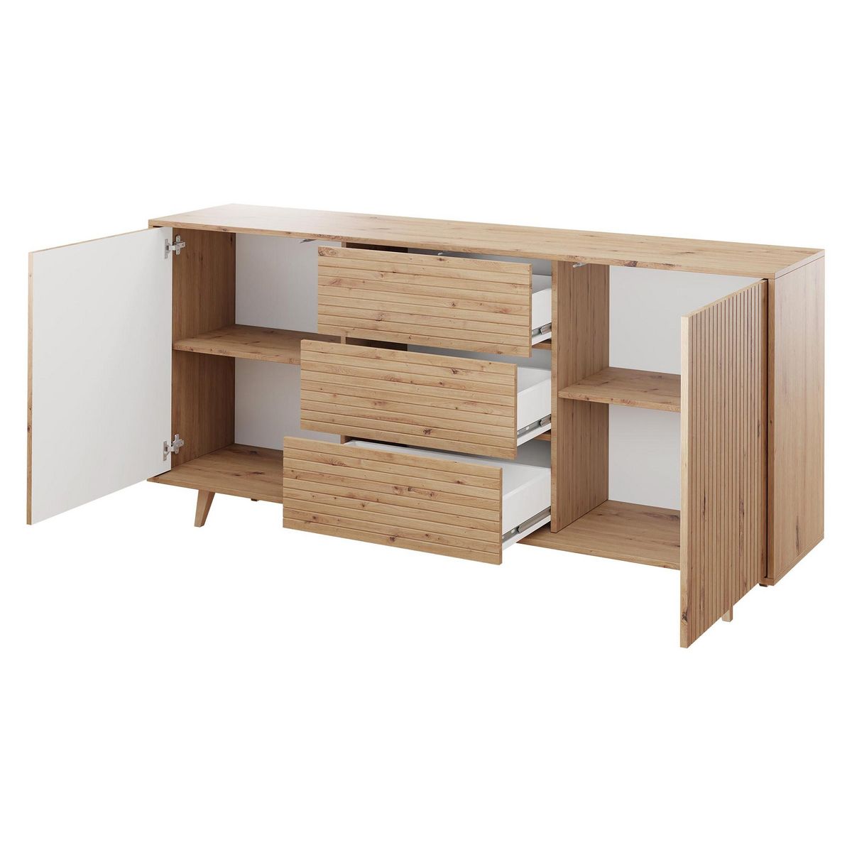 BEST MOBILIER Diego - buffet - effet bois - 180 cm