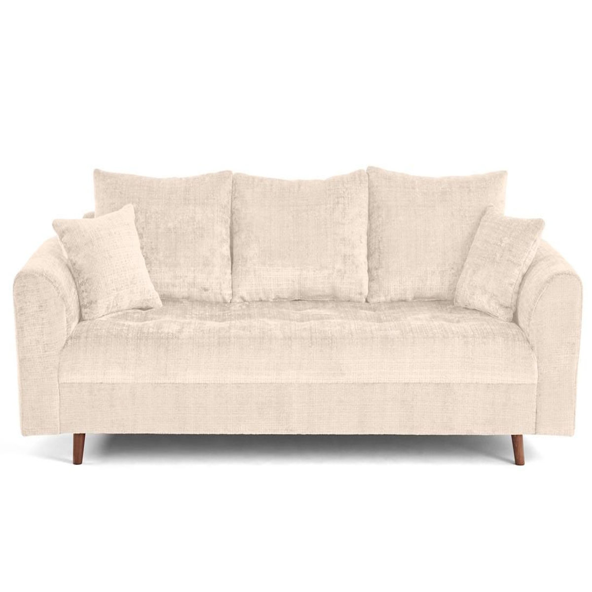 LISA DESIGN Rune - canapé droit 3 places en velours texturé