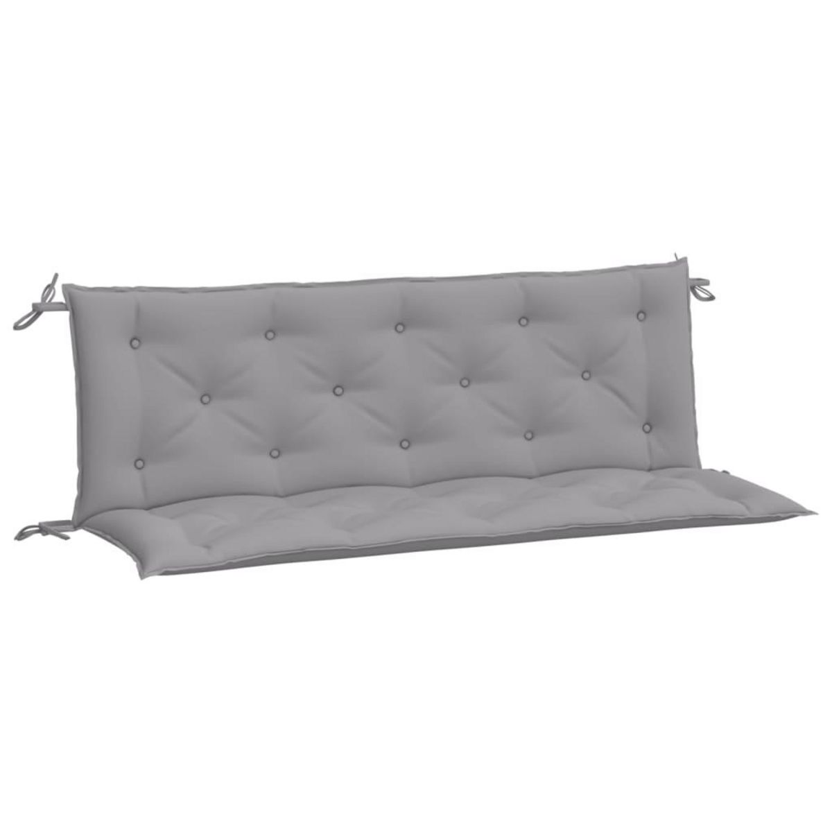 VIDAXL Coussins de banc jardin lot de 2 gris 150x50x7 cm tissu Oxford
