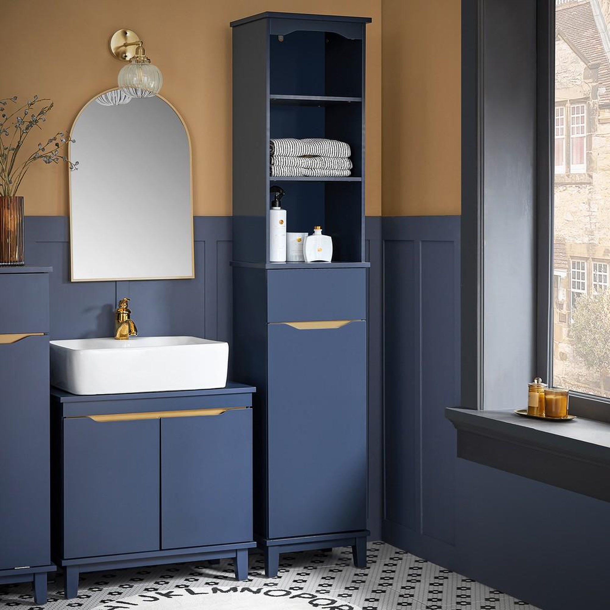 Voir la diapositive 2 : SOBUY SoBuy - Colonne De Salle De Bain à un tiroir - Moderne - BZR112
