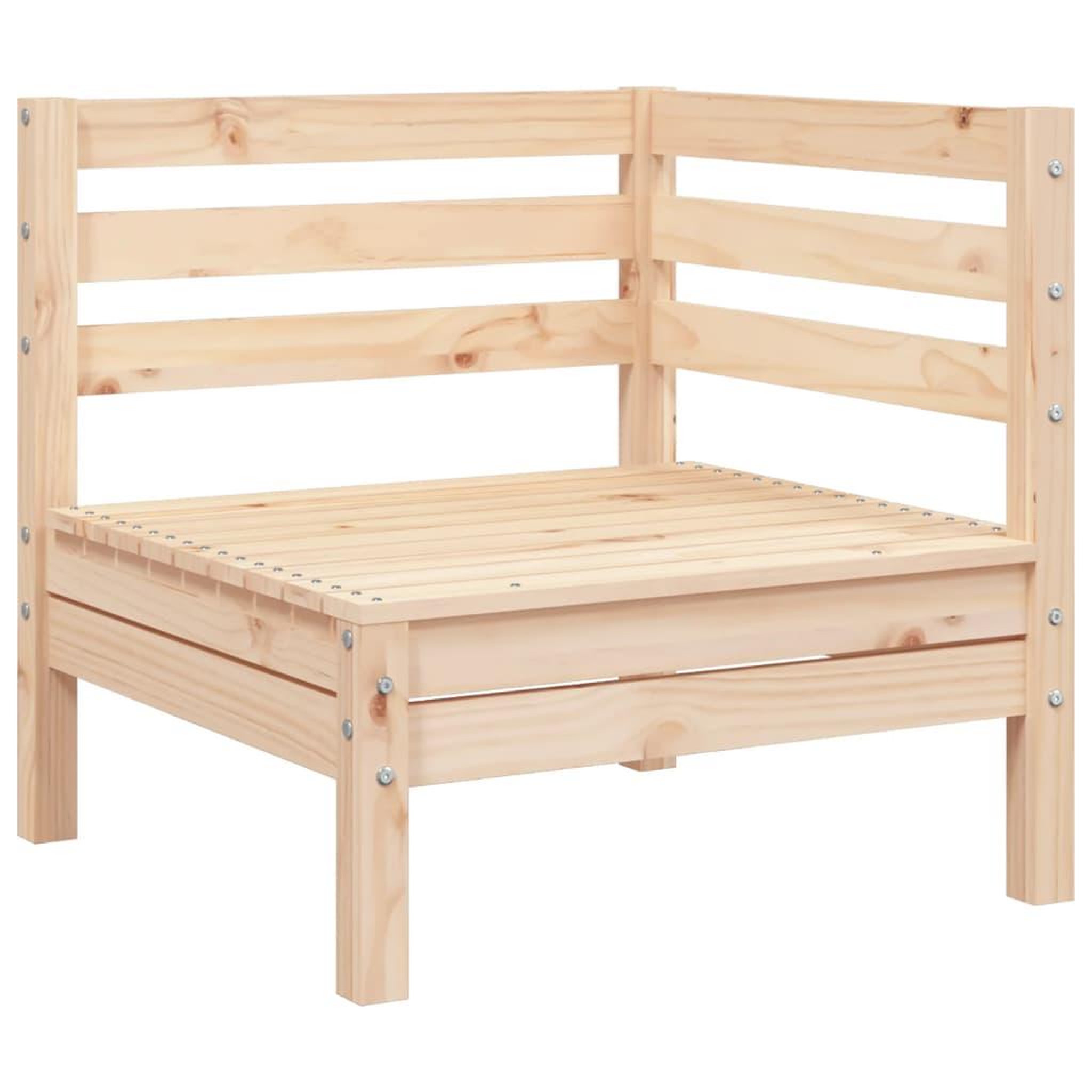 Voir la diapositive 5 : VIDAXL Canape de jardin 2 places et repose-pied bois pin massif