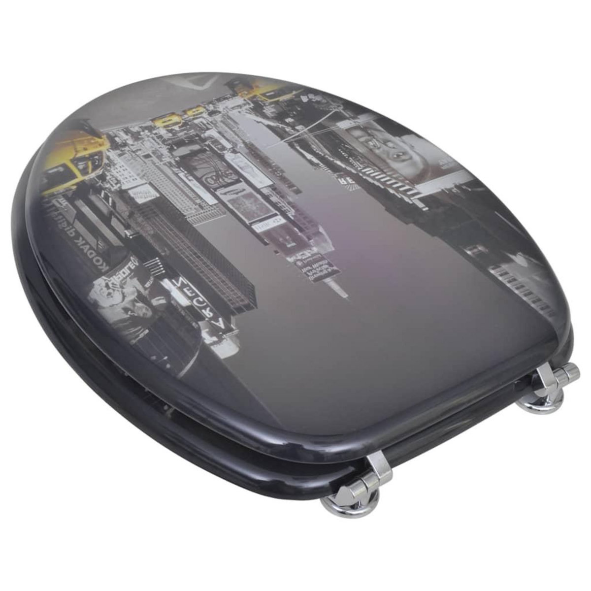 VIDAXL Sieges de toilette avec couvercles 2 pcs MDF New York