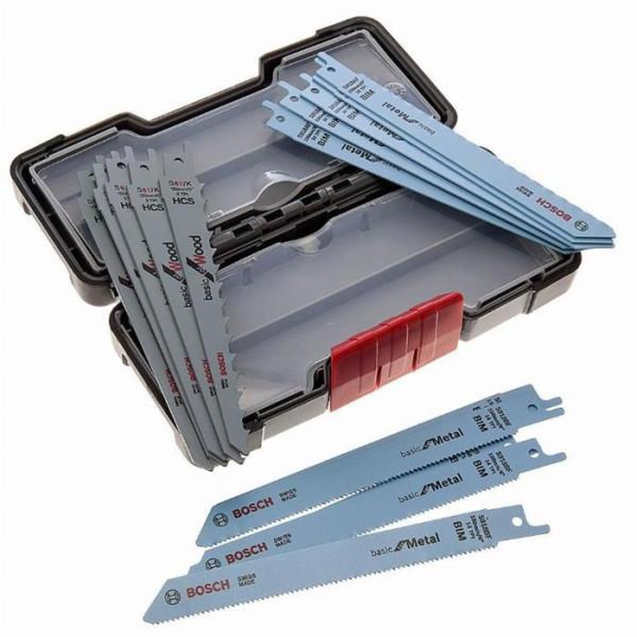 Voir la diapositive 2 : BOSCH Lames de scie sauteuse - BOSCH - Wood and Metal Basic - Set de 15 pieces - Modeles S 918 AF, S 918 BF, S 617 K