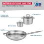 Voir la diapositive 2 : ELO Ensemble de 1 Poêle de cuisson 32 cm et 2 faitouts 12 et 20 cm Elo Profi Citrin