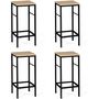 Voir la diapositive 1 : Lot de 4 tabourets de bar style industriel pieds métal HOUSTON
