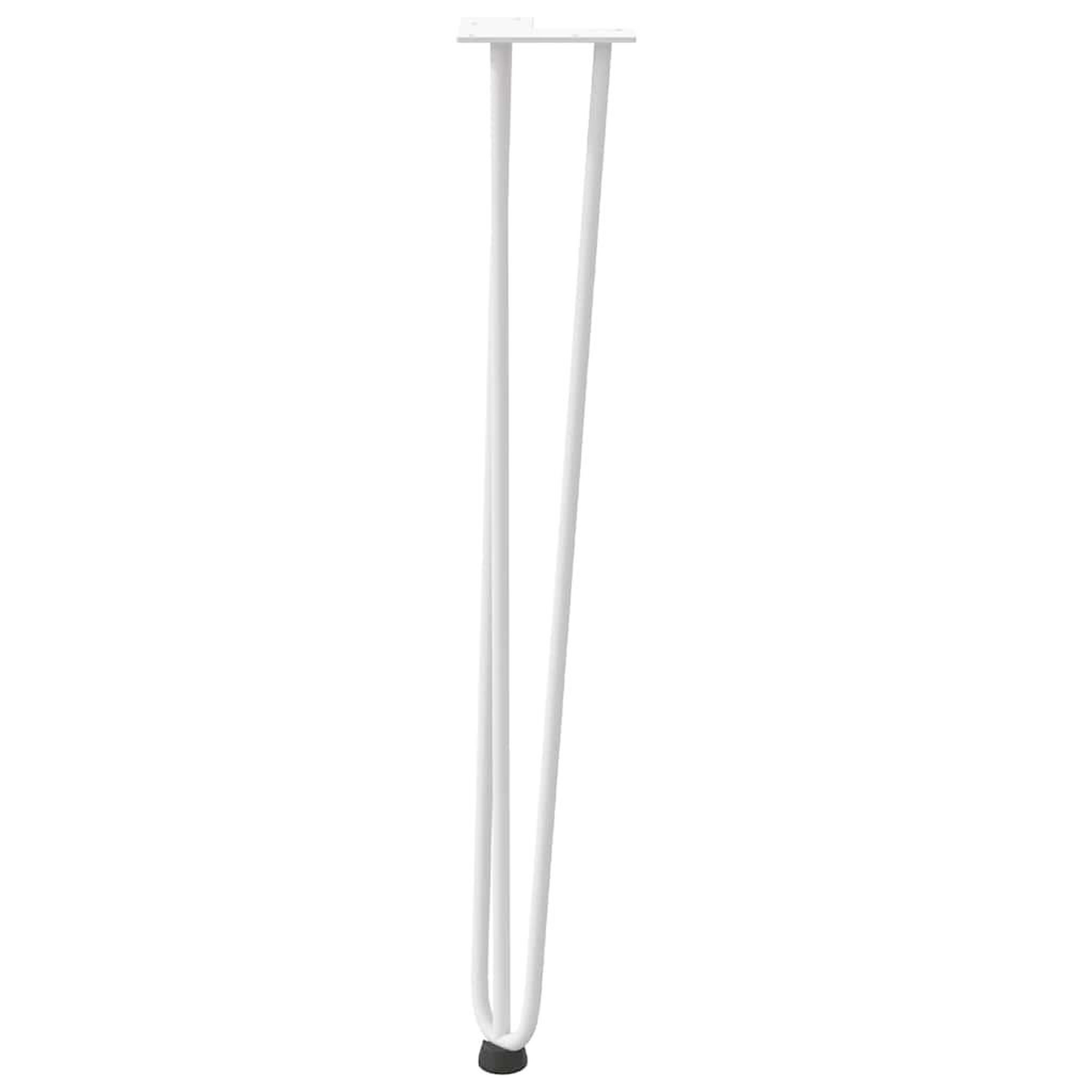 Voir la diapositive 5 : VIDAXL Pieds de table en forme d'epingle a cheveux 4 pcs blanc 72 cm