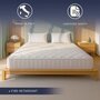 Voir la diapositive 4 : THE WHITE STONE Matelas 80x190 en Mémoire de Forme | Hauteur 20 cm | Orthopédique & Ignifuge | Revêtement Anallergique et Antibactérien | Fabriqué en Italie