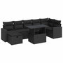 Voir la diapositive 2 : VIDAXL Salon de jardin 8 pcs avec coussins noir resine tressee
