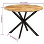Voir la diapositive 6 : VIDAXL Table a dîner Ø110x78 cm Bois de manguier massif et acier