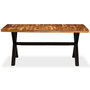 Voir la diapositive 3 : VIDAXL Table a manger Bois d'acacia massif et manguier 180x90x76 cm