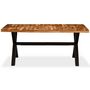 Voir la diapositive 3 : VIDAXL Table a manger Bois d'acacia massif et manguier 180x90x76 cm