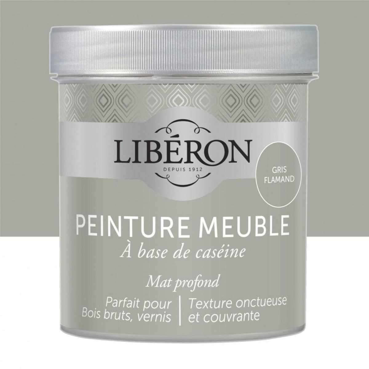 Liberon Peinture meuble et boiserie Caséine LIBERON gris flamant mat 0.5 l