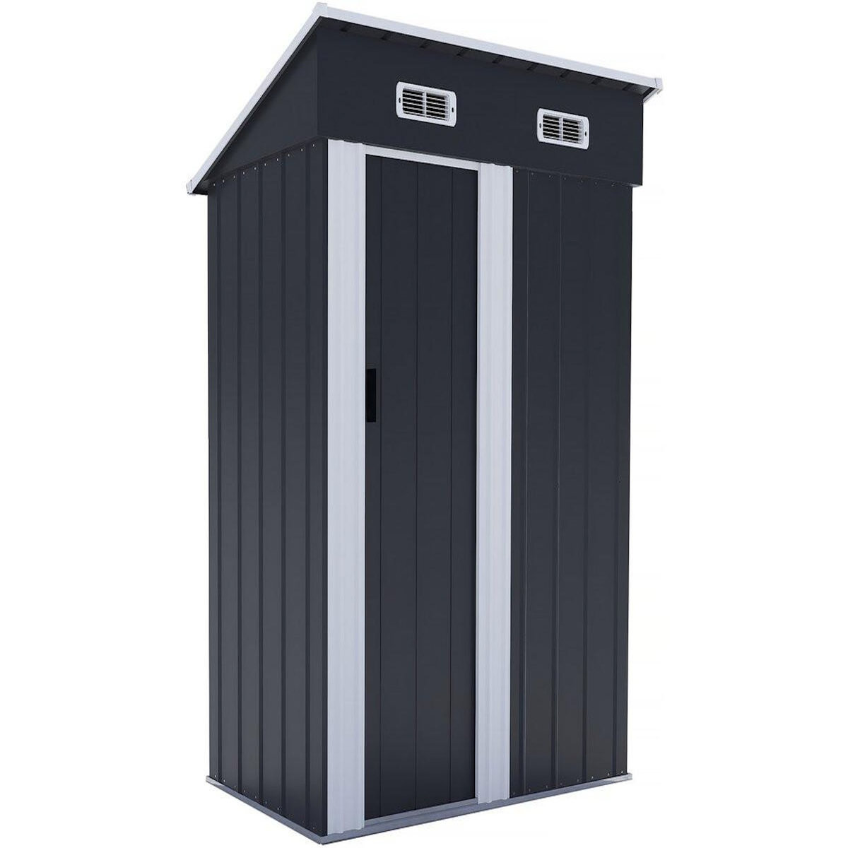 Habitat et Jardin Abri de jardin métal porte coulissante  Memphis  - 1,48 m² - Gris