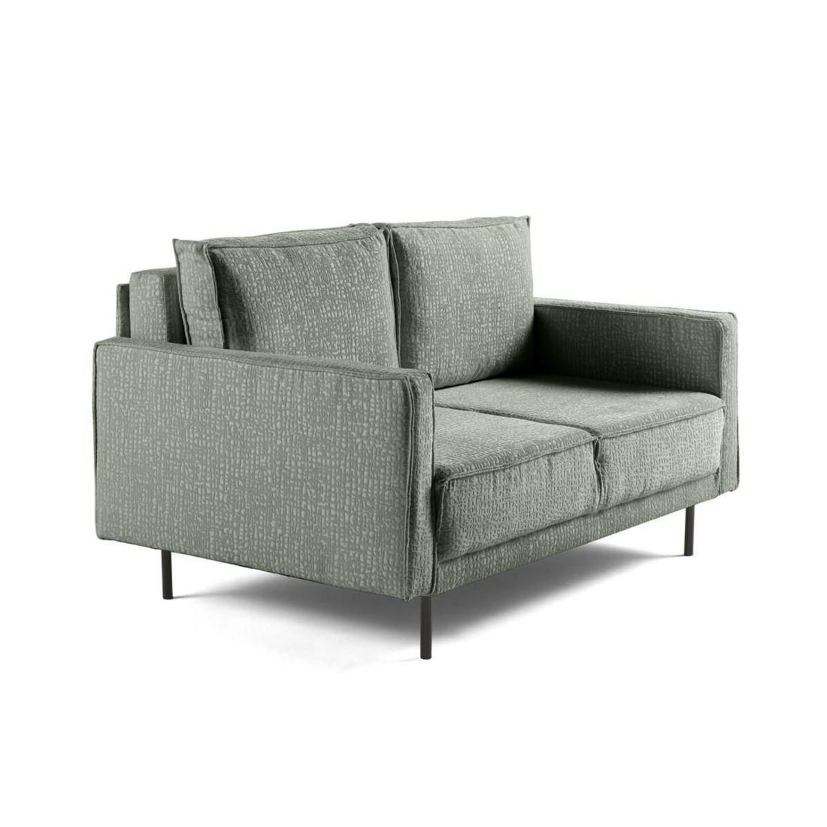 LISA DESIGN Charlie - canapé droit 2 places - en tissu velours relief