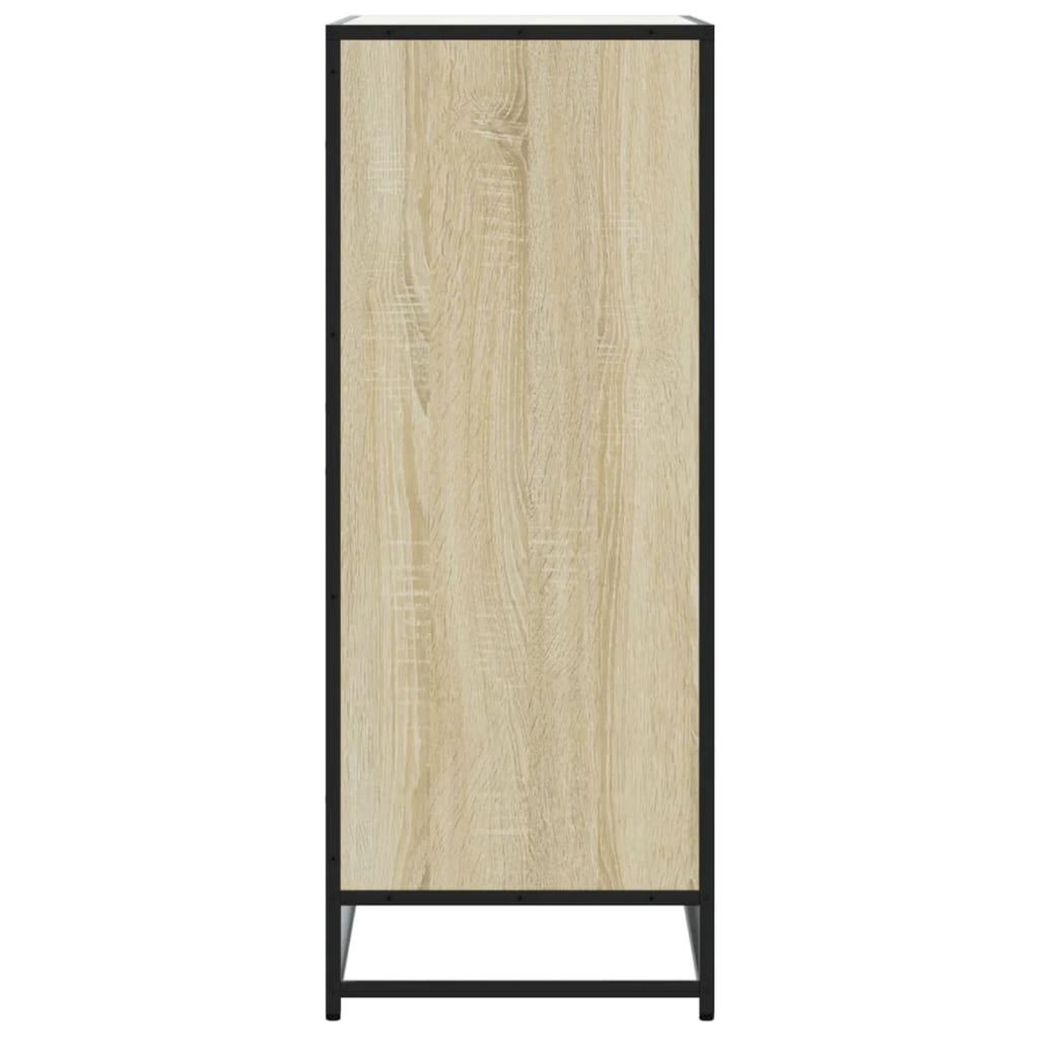 Voir la diapositive 5 : VIDAXL Armoire a chaussures chene sonoma bois d'ingenierie et metal