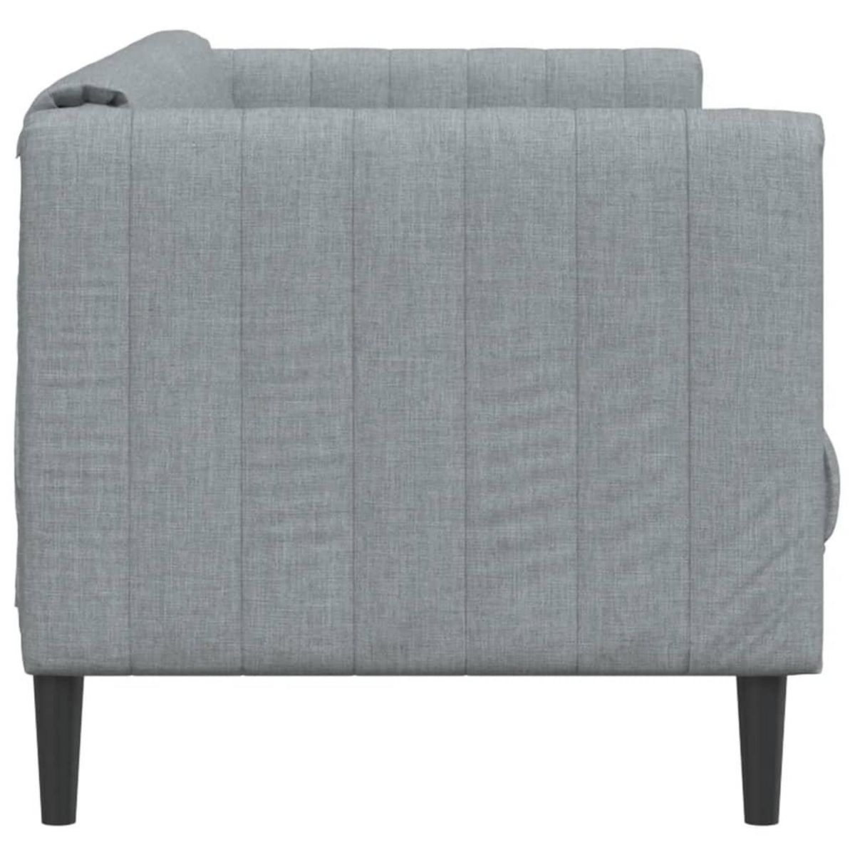 VIDAXL Canape a 3 places gris clair tissu