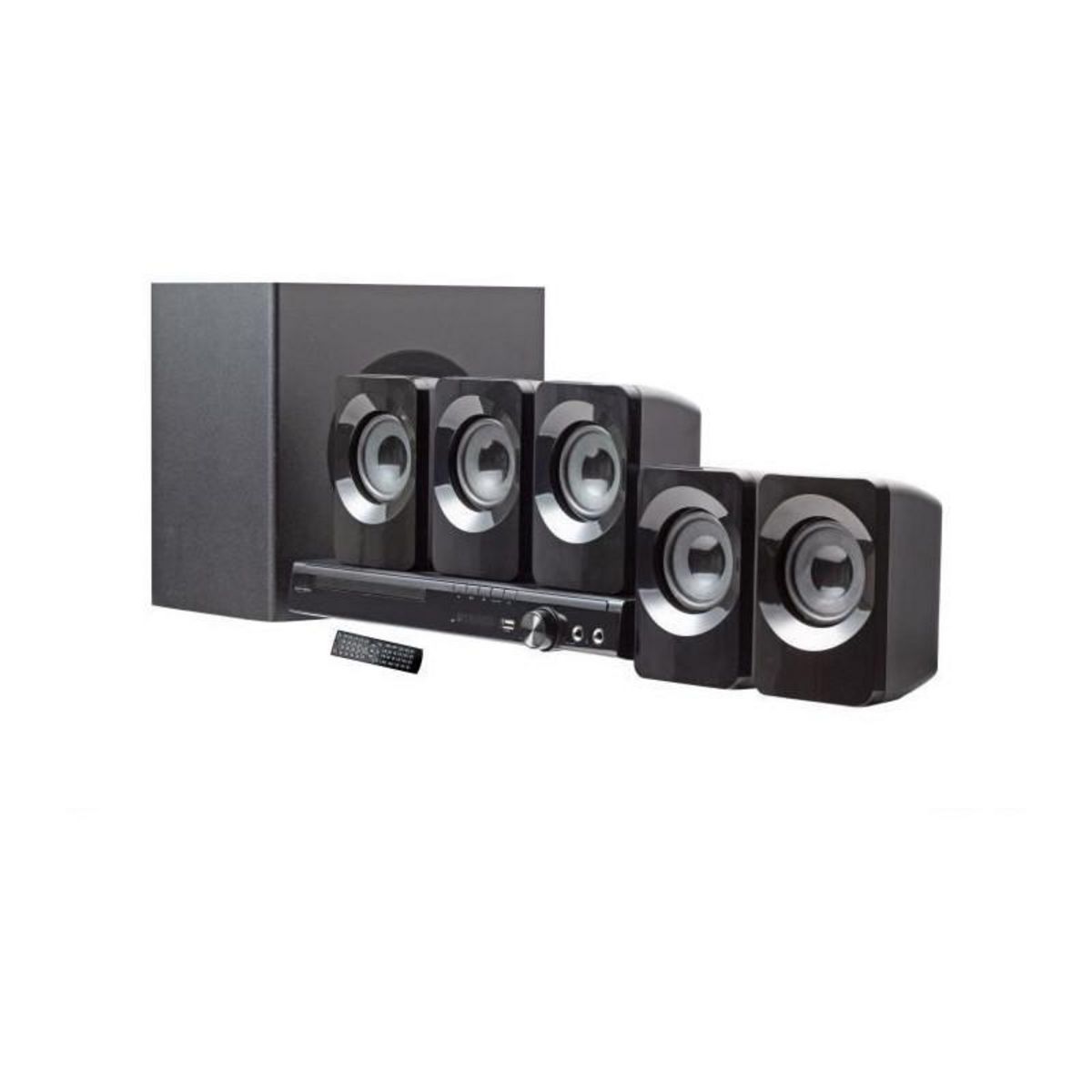 Inovalley Home cinéma 5.1 avec caisson de basse - INOVALLEY - Bluetooth - Fonction lecteur DVD