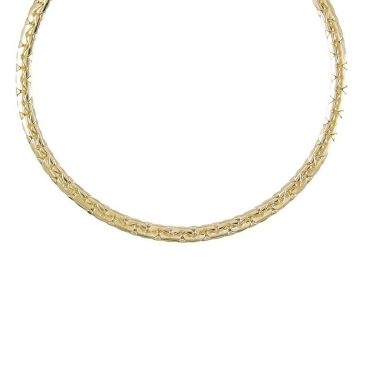 L'ATELIER D'AZUR Collier Or 18 Carats 750/000 Maille Haricot Jaune - Femme