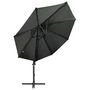 Voir la diapositive 3 : VIDAXL Parasol de jardin en porte-a-faux avec mat et lumieres LED