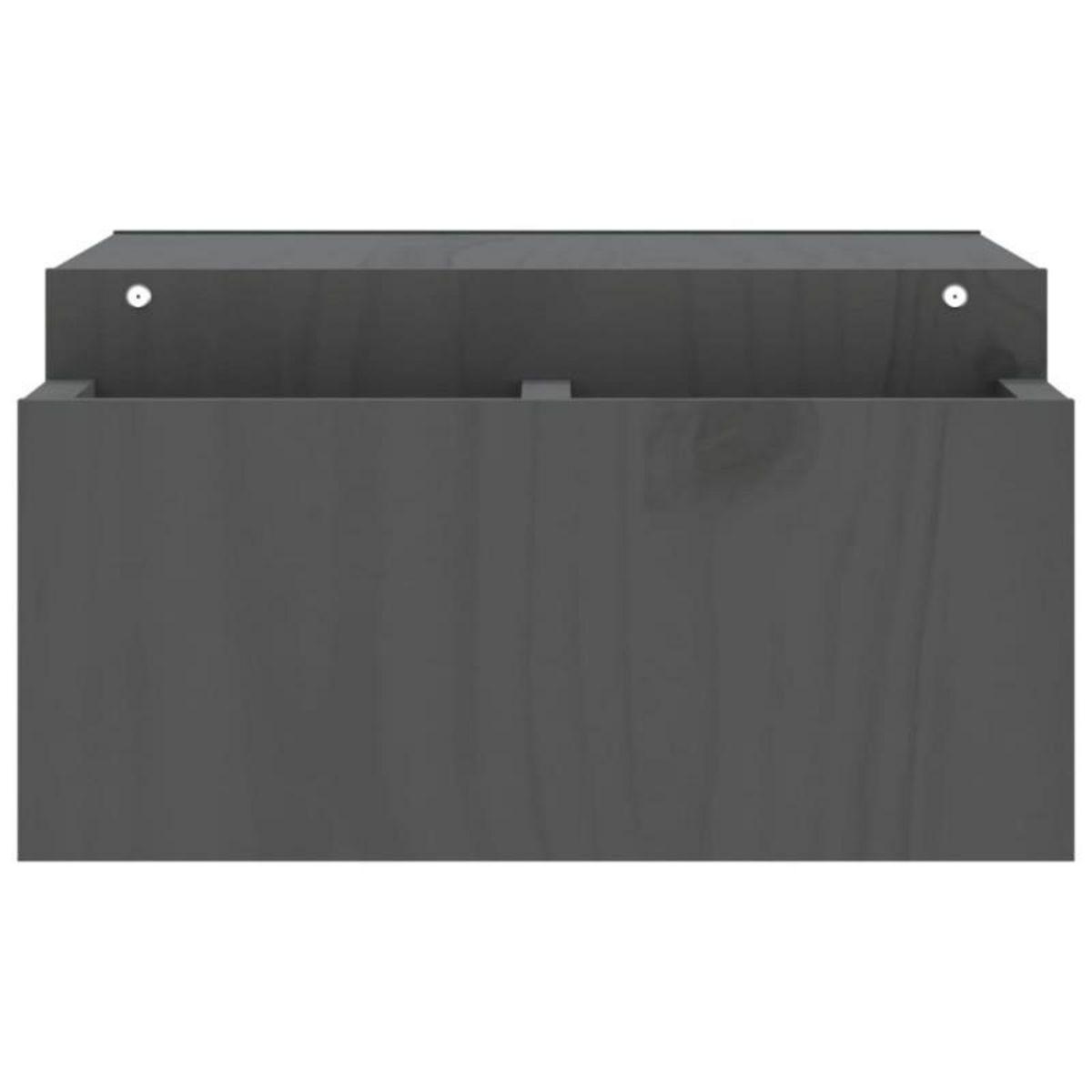 VIDAXL Support de moniteur Gris 70x27,5x15 cm Bois de pin solide
