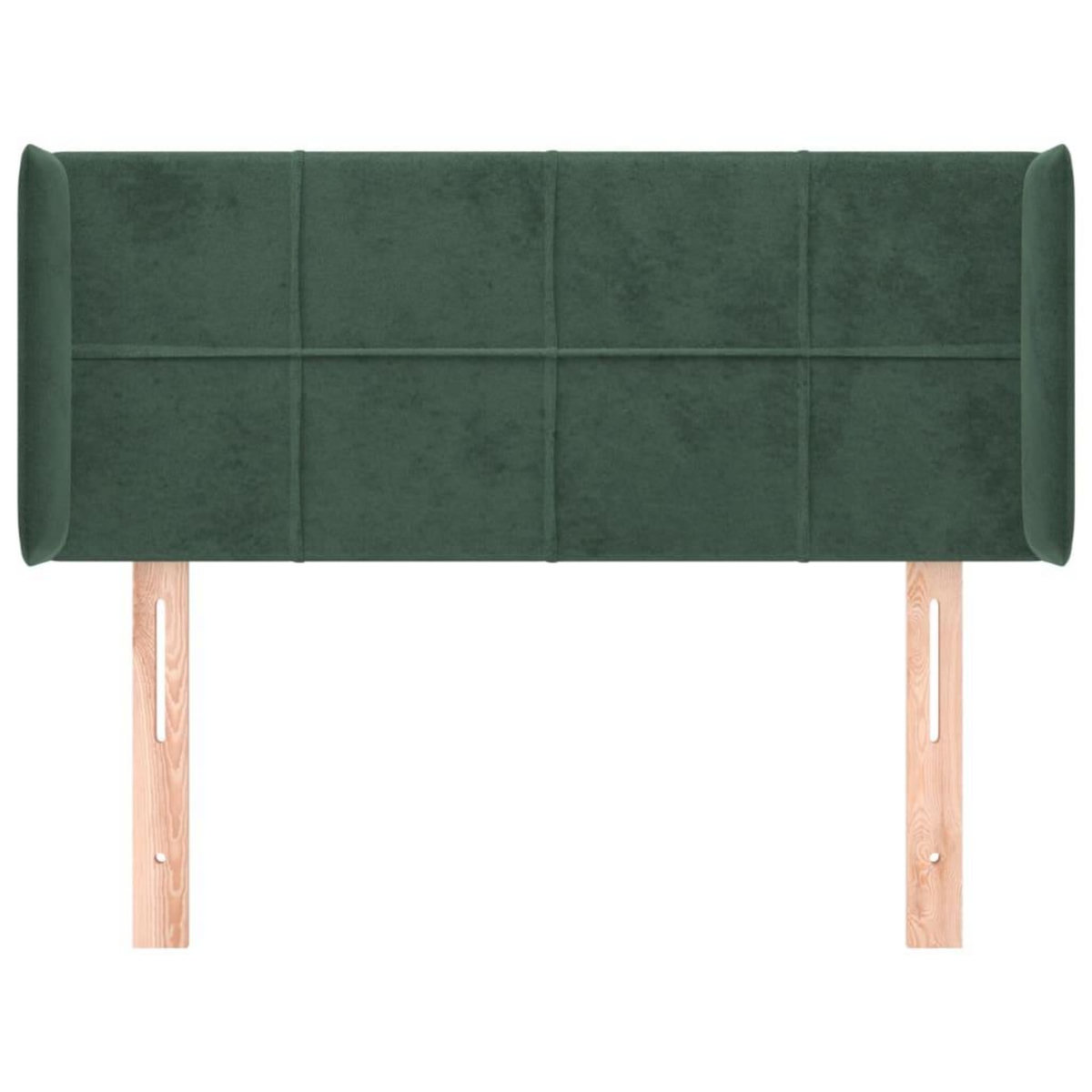 VIDAXL Tete de lit avec oreilles Vert fonce 93x16x78/88 cm Velours
