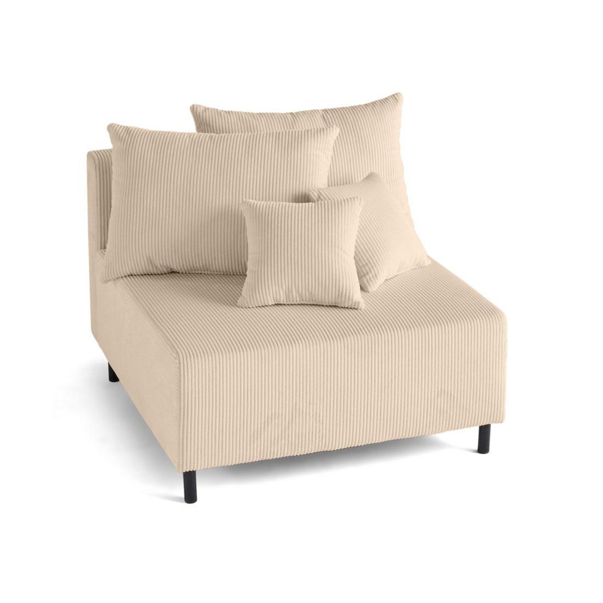 LISA DESIGN Edinburg - module d'assise - en velours côtelé