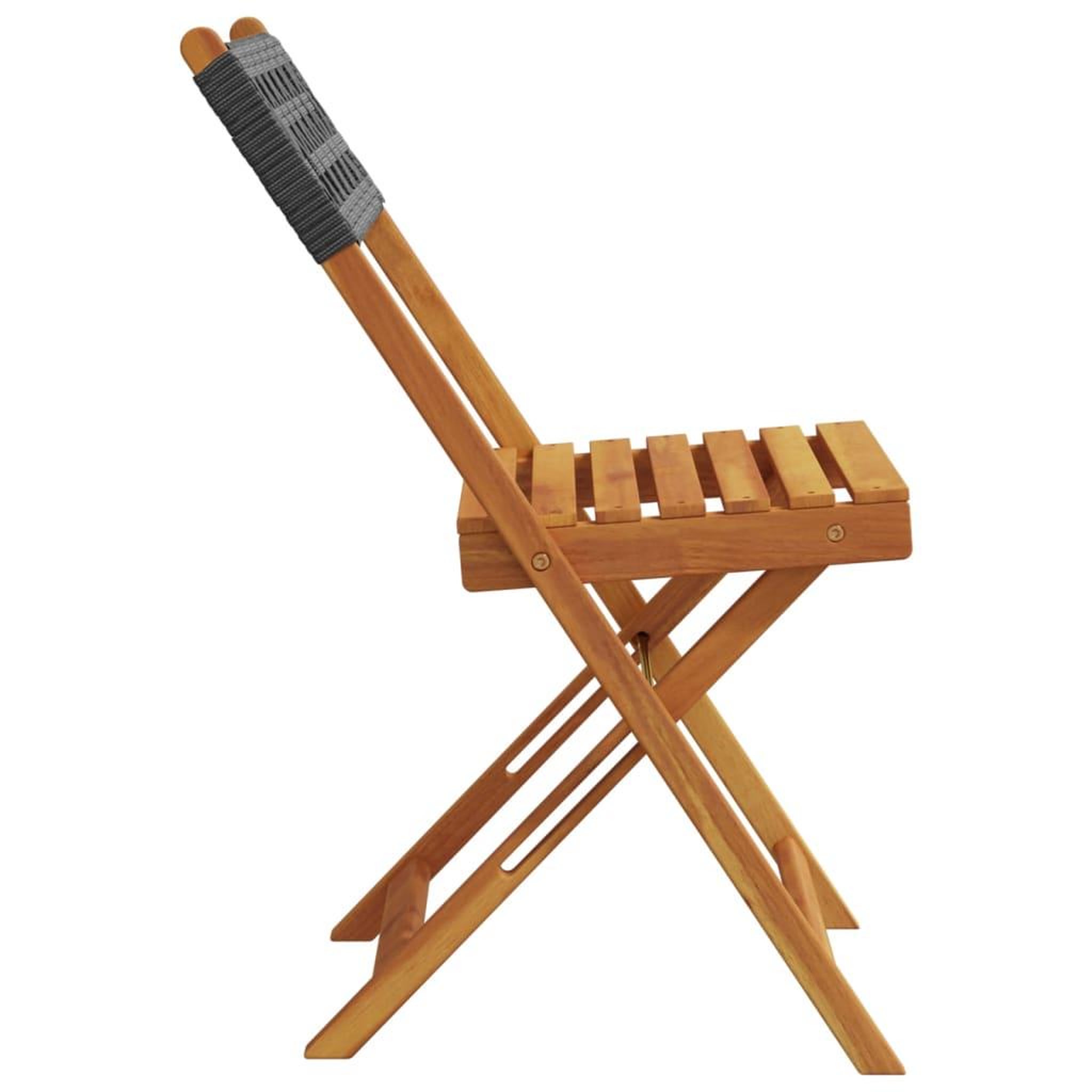 Voir la diapositive 5 : VIDAXL Chaises de jardin pliantes lot de 8 noir poly rotin bois massif