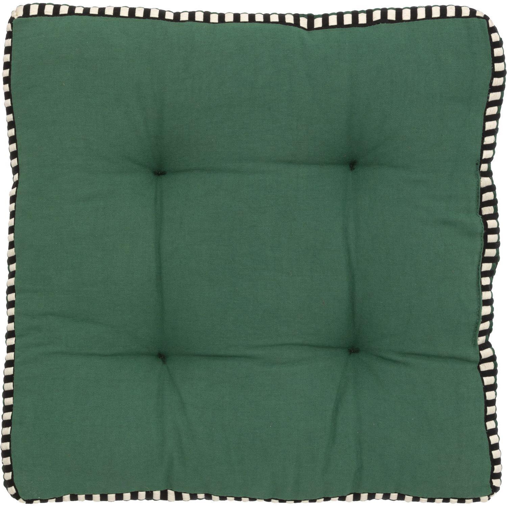 Voir la diapositive 5 : ATMOSPHERA Galette de chaise matelassée MALAKITE - Vert cèdre