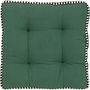 Voir la diapositive 5 : ATMOSPHERA Galette de chaise matelassée MALAKITE - Vert cèdre