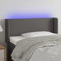 Voir la diapositive 1 : VIDAXL Tete de lit a LED Gris 103x16x78/88 cm Similicuir
