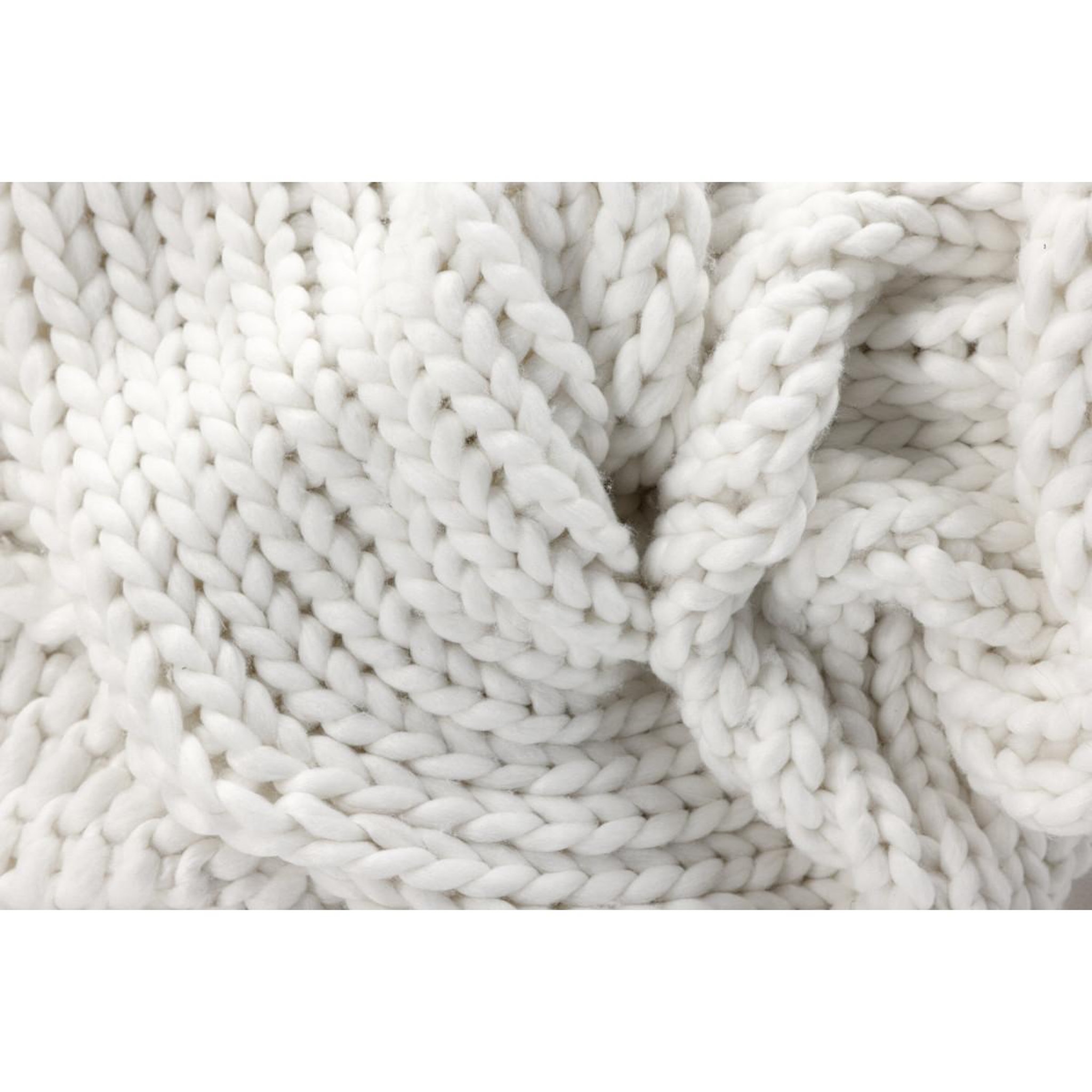 Voir la diapositive 5 : Paris Prix Plaid tissé uni  kate  130x170cm blanc