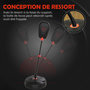 Voir la diapositive 6 : HOMCOM Punching ball enfant - sac de frappe enfant - hauteur réglable - base lestage, 2 gants inclus - rouge noir