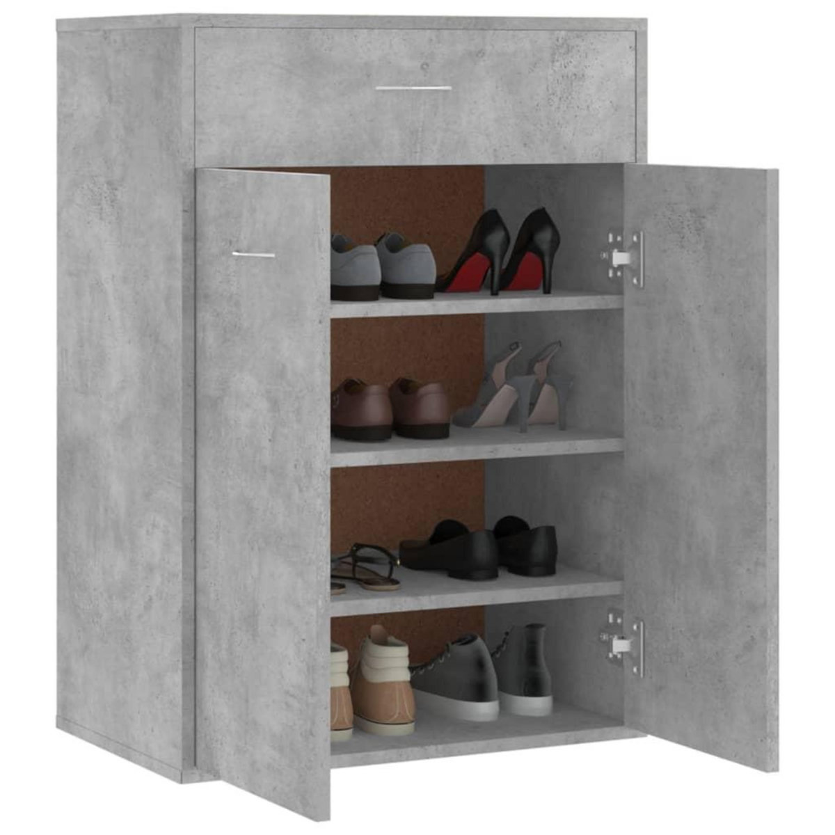 VIDAXL Armoire a chaussures Gris beton 60x35x84 cm Bois d'ingenierie