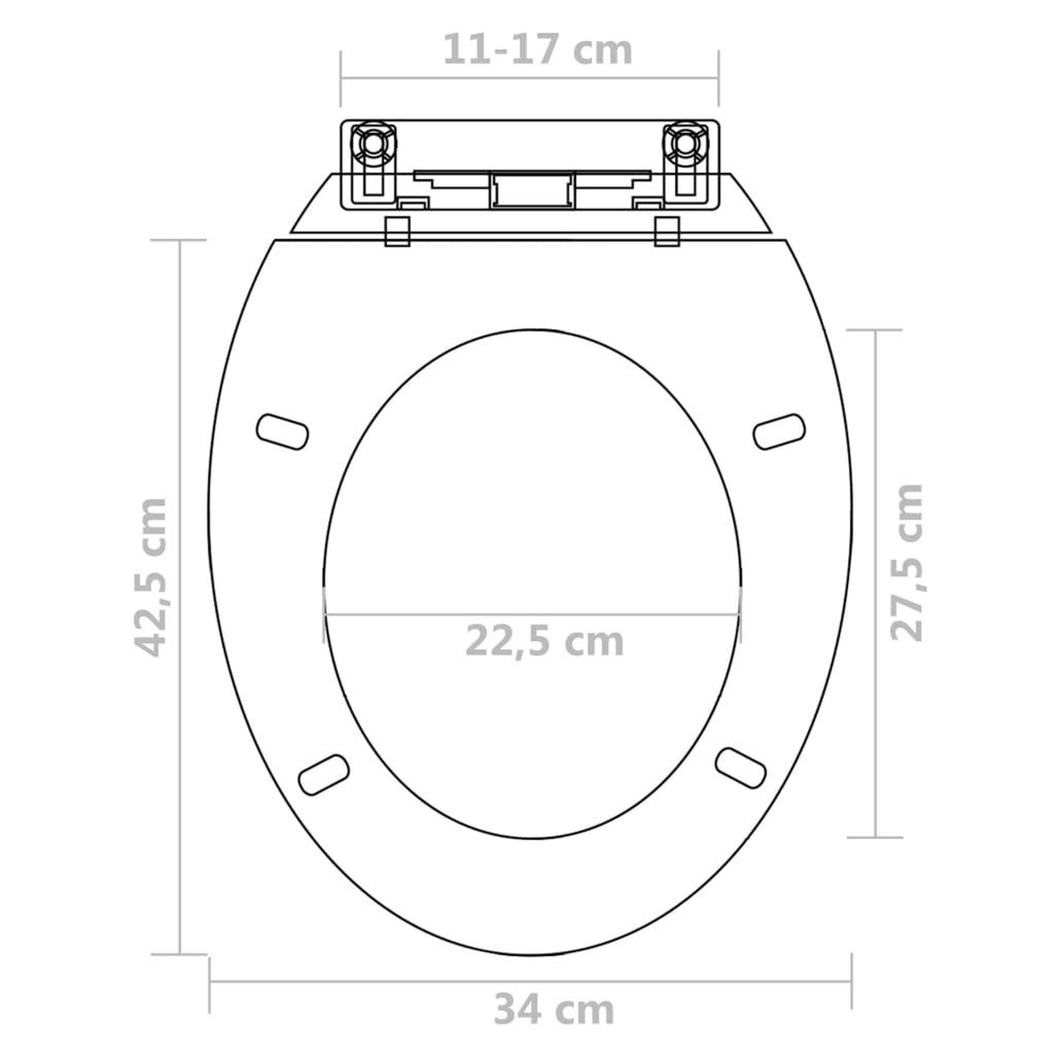Voir la diapositive 6 : VIDAXL Abattant wc avec frein de chute 2 pcs plastique blanc