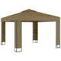 Voir la diapositive 2 : VIDAXL Belvedere avec double toit 3x3x2,7 m Taupe 180 g/m^2