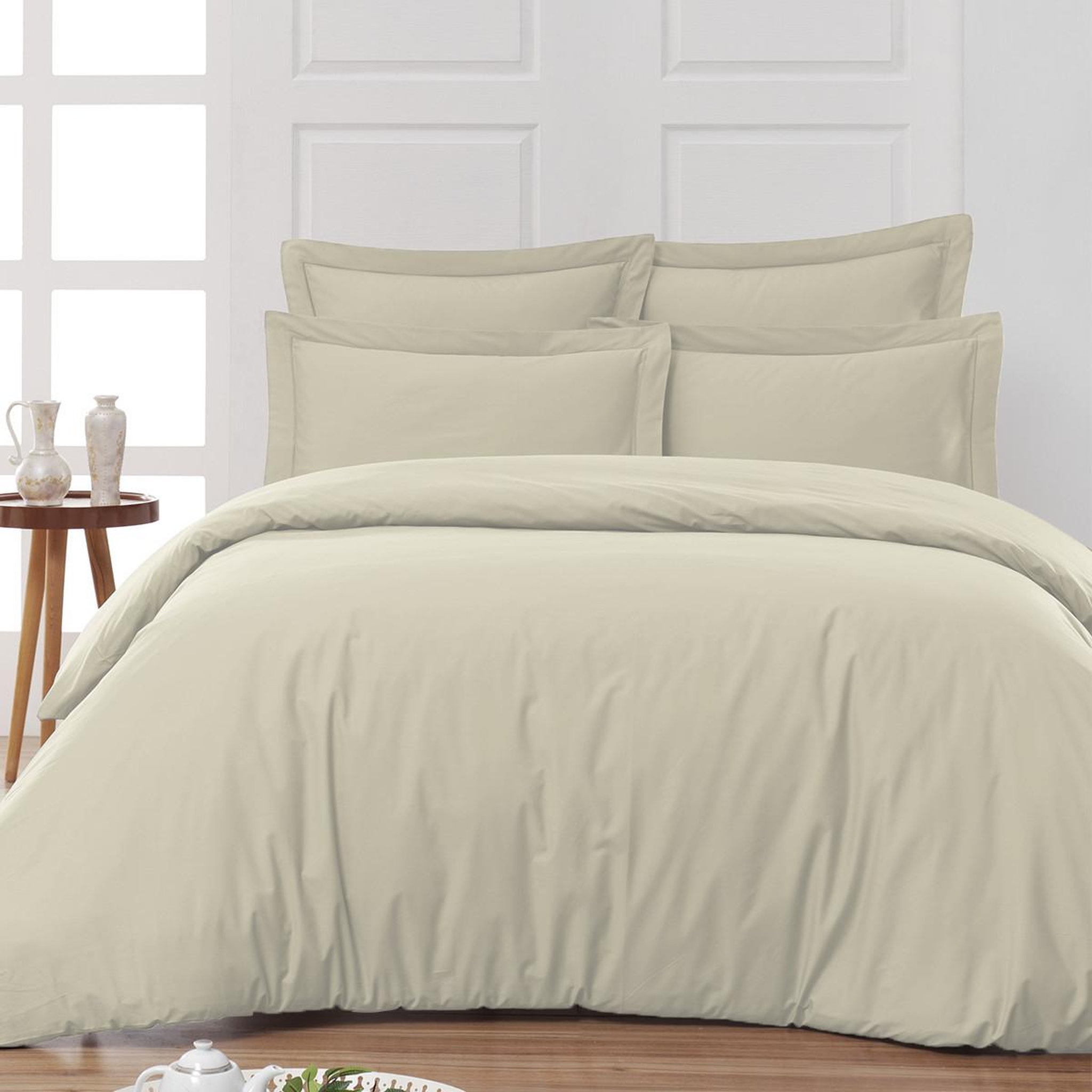 Voir la diapositive 2 : Sensei Maison Taie de traversin en percale de coton SOFT PERCALE - 45x185 cm